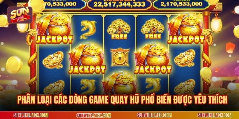 Phân loại các dòng game quay hũ phổ biến được yêu thích
